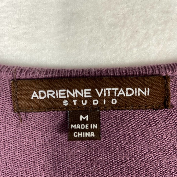 Adrienne Vittadini Ruffle Long Sleeves Cardigan Size Medium - Picture 4 of 8